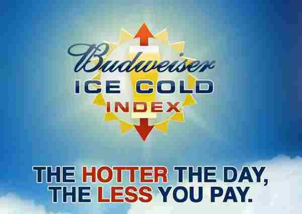 Budweiser ICE Cold Index：将品牌和气温连系在一起的营销活动