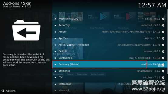 Kodi 20 及神级皮肤Embuary 安装,电影电视剧导入教程配合阿里云盘使用