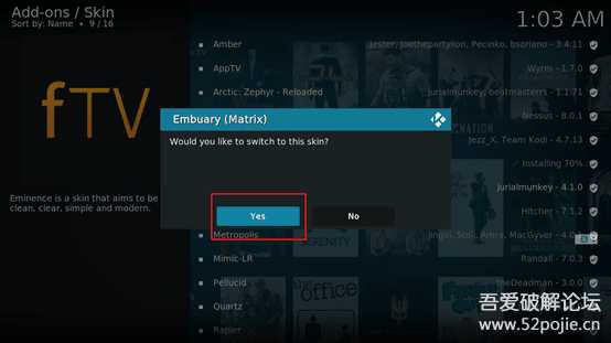 Kodi 20 及神级皮肤Embuary 安装,电影电视剧导入教程配合阿里云盘使用